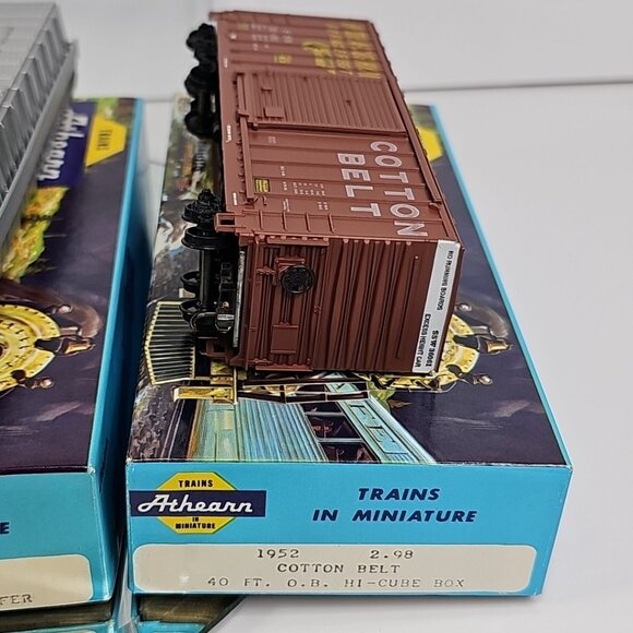 HO Athearn Ready To Run Train Box Cars 50ft 40ft Caboose Boxes Vintage Set Of 4 - Picture 14 of 14